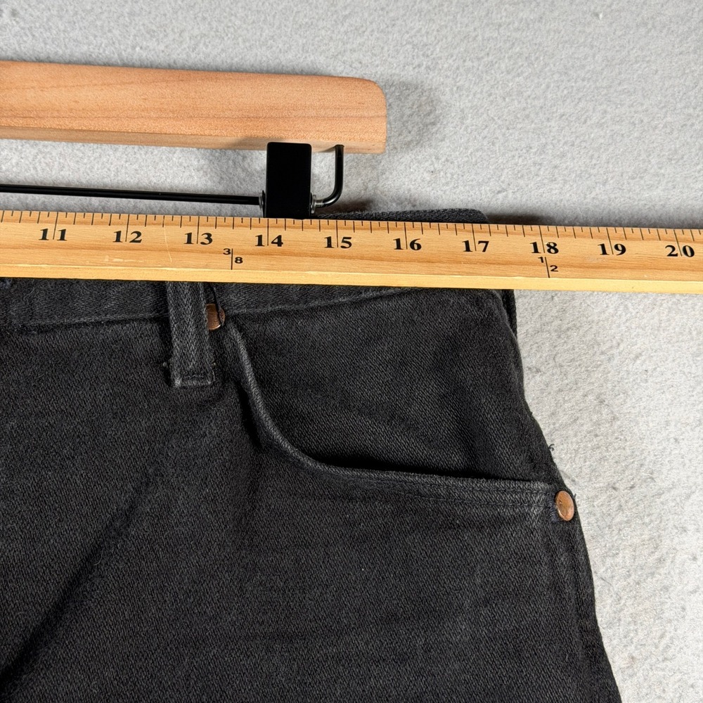 Vintage Wrangler Mens Straight Leg Black Denim Jeans Faded Wash 33x31 Cowboy Cut - Picture 5 of 13
